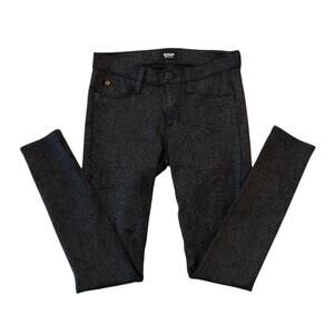 Hudson Nico Midrise Super Skinny Jeans Women’s 25 Echo Black Snake Print